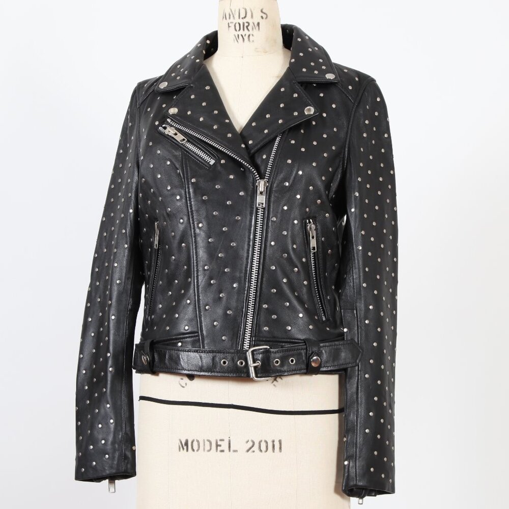 Whet Blu Claudia Studded Leather Jacket